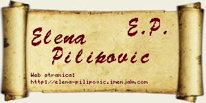 Elena Pilipović vizit kartica